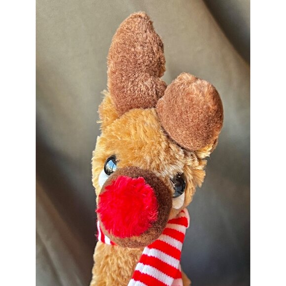 Rudolph Bestever Plush Reindeer Stuffed Animal Toy With Red Scarf & Antlers 14" - Picture 6 of 13